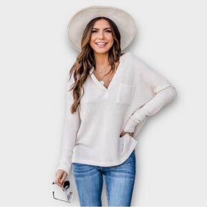 Pink Lily Waffle Top